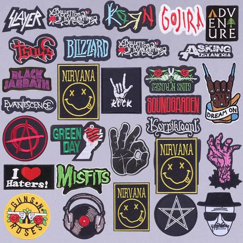 Embroidered Patches Rock Bands, Band Patches Clothes
