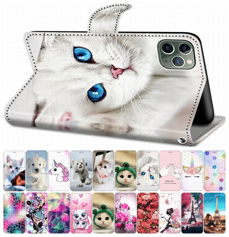 For Case Samsung Galaxy J6 Plus 2022 J530 J510 J5 2017 2016 Wallet Leather Cover Phone Case Tiger Wolf Lion Cat Dog Tower DP08F ► Photo 1/6