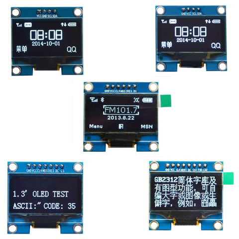 4/6/7/8Pin 1.3 inch OLED display 12864 LCD screen 1.3 inch 12864 display sh1106 SSD1306 ► Photo 1/1