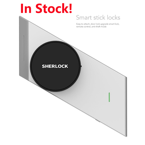 new Silver Sherlock S2 Smart Door Lock Home Keyless Lock Easy to Attach Smart Electronic Lock Wireless App Phone Control ► Photo 1/5