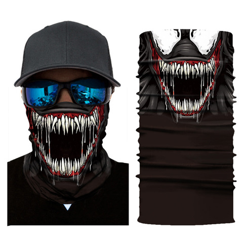 3D Venom Skull Bandana Motorcycle Face Mask Motorbike Headwear Magic Scarf Cycling Neck Shield Mask Cycling Bandanas Headband ► Photo 1/6