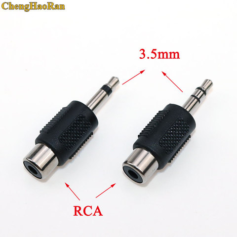 ChengHaoRan 1pcs RCA Jack Connector to Jack 3.5 MM mono/stereo Plug Adapter Nickle plated Quality plastic Audio RCA Plug ► Photo 1/2