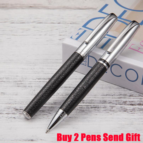Hot Selling New Arrival PU Leather Brand Metal Roller Ballpoint Pen Office Business Men Writing Pen Buy 2 Pens Send Gift ► Photo 1/6