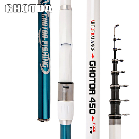 GHOTDA Portable Rock 3.6m 4.5m 5.4m 6.3m 7.2m Carp rod Telescopic Sea Fishing Rod Spinning rod carbon fiber Ultralight hard ► Photo 1/6