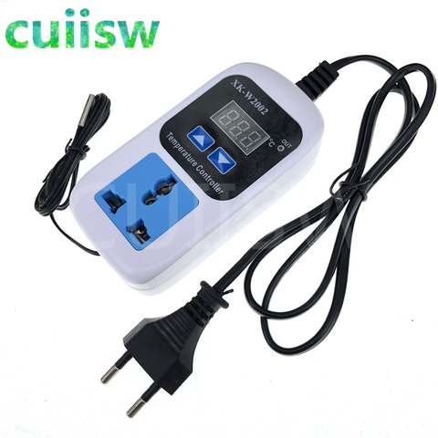 Digital display temperature controller adjustable temperature socket automatic temperature switch W2002 AC110V-220V ► Photo 1/5