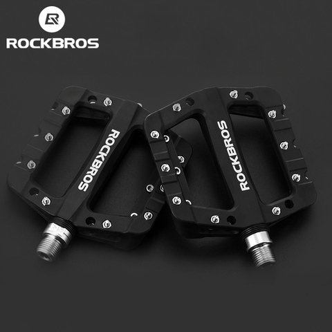 ROCKBROS Cycling MTB Bike Bicycle Pedals Ultralight Seal Bearings Nylon Molybdenum Pedals Durable Widen Area Bike Bicycle Part ► Photo 1/6