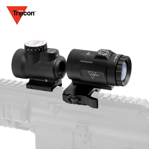 Tactical Trijicon MRO HD Style 1x25 Red Dot Sithg Scope & Quick Release Flip Side Picatinny mount 3x Magnifier Combination ► Photo 1/6