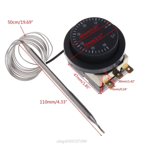 250V/380V 16A 0-60℃ Temperature Control Switch Capillary Thermostat Controlled N06 20 Dropshipping ► Photo 1/6