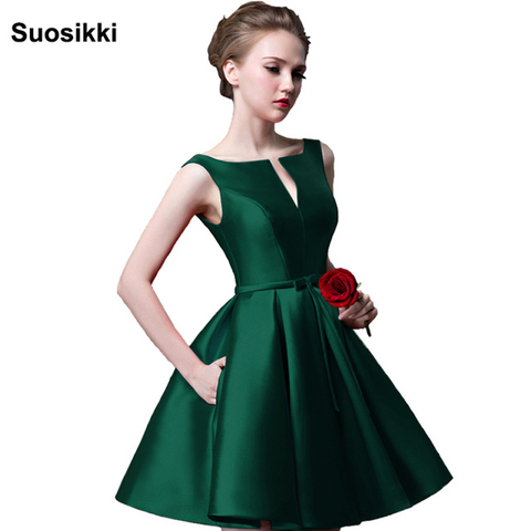 Suosikki 2022 New fashion fuchsia vestido de noiva short design Champange color lace up bridal party cocktail dress ► Photo 1/6