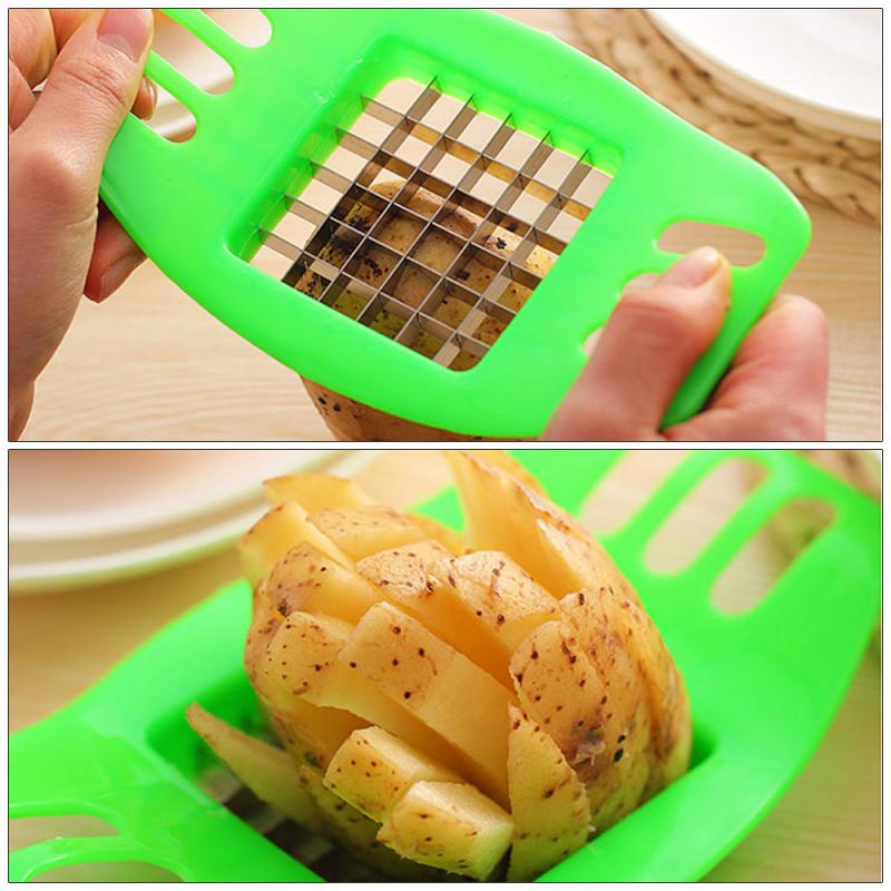 Stainless Steel Potato Cutter Slicer Chopper Kitchen Cooking Tools Gadgets 
