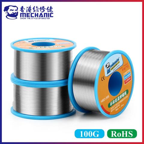 MECHANIC 100g 0.3/0.4/0.5/0.6/0.8mm Rosin Core Lead-Free 210℃ Melting Point Solder Wire Welding Flux 1.0-3.0% Iron Cable Reel ► Photo 1/6