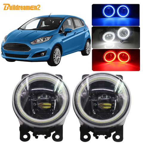 Buildreamen2 Car Styling H11 4000LM LED Bulb Front Fog Light Angel Eye DRL Daytime Running Light 12V For Ford Fiesta 2001-2015 ► Photo 1/6