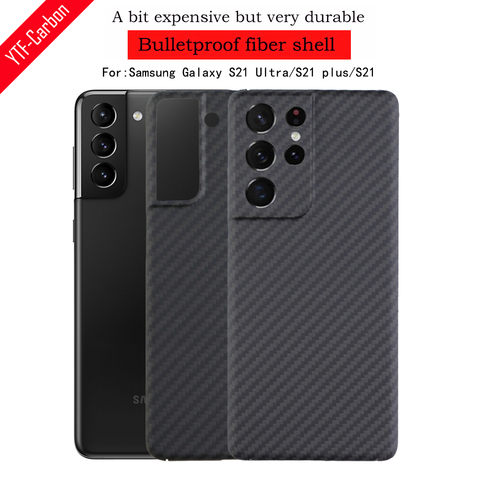 YTF-carbon carbon fiber phone Case For Samsung Galaxy S21 Ultra Ultra-thin Anti-fall business cover Galaxy S21 puls shell ► Photo 1/6