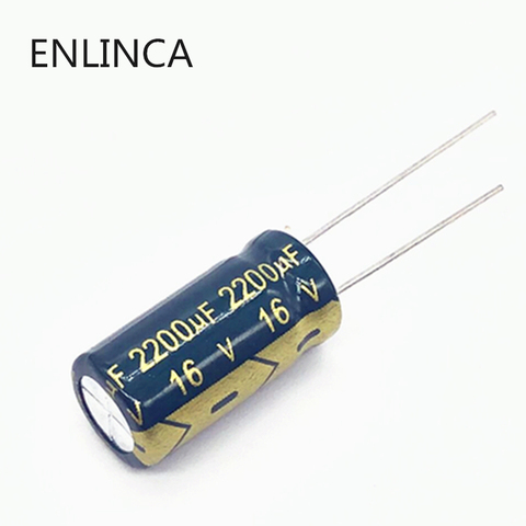 20pcs/lot H202 2200uf16V  aluminum electrolytic capacitor size 10*20 16V 2200uf 20% ► Photo 1/1