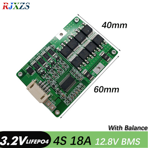 4S 18A lifepo4 12.8V 14.4V  32650 BMS PCM  battery protection board bms pcm  for 12V lifepo4 battery cell pack with Balancing ► Photo 1/2