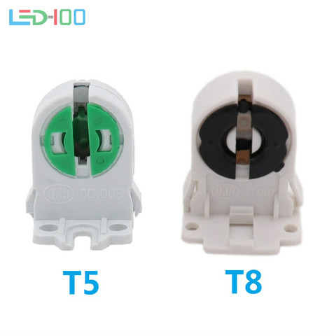 NEW T5 T8 fluorescent lighting socket lamp holder t5 Tube Lamp Base Socket G13 Plastic Holder suitable for T8 Bracket lamp ► Photo 1/6