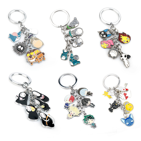 25 Styles Kiki's Delivery Service Spirited Away Totoro Key Chain Multi pendants Keyring Men Women Trinket Keychain Car Keyholder ► Photo 1/6