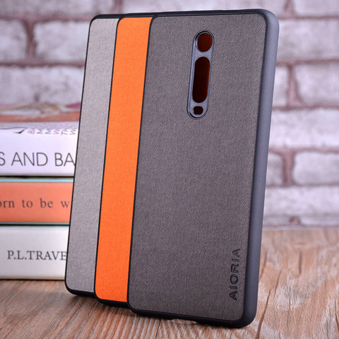 case for xiaomi mi 9t pro coque Luxury textile Leather skin soft TPU hard PC phone cover for xiaomi mi 9t pro case funda ► Photo 1/6