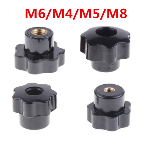 hot Plastic Carbon Steel Galvanization Male Thread Star Shaped Head Clamping Nuts Knob for Industry Equipment M6/M4/M5/M8 ► Photo 1/5