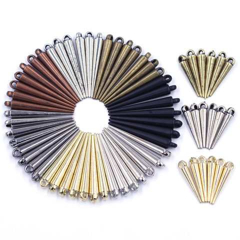 50Pcs Pendants Spike Tear Rivet Punk Studs and Spikes Earring Acrylic Cone For Bracelets Jewelry DIY Making Charms Findings ► Photo 1/6