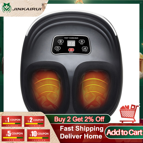 JinKaiRui Electric Vibrator Foot Massager Shiatsu Kneading Vibrator Massage Machine Infrared Heating Therapy Health Care Device ► Photo 1/6