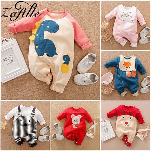 ZAFILLE Cute Baby Romper Cotton Animal Baby Winter Jumpsuit Crawlers for kids Unisex Baby Girl Romper Newborn Baby Clothes ► Photo 1/6