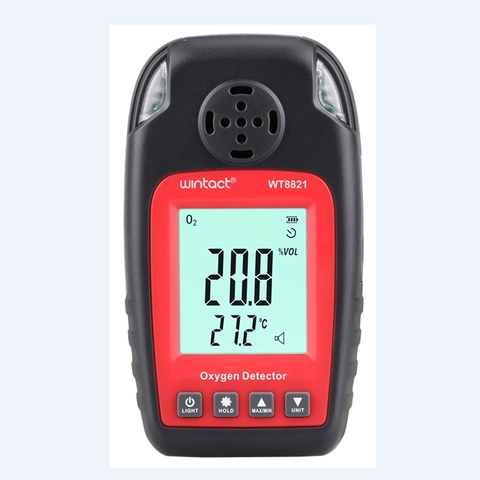 Portable Oxygen Detector LCD Display Automotive Mini O2 Gas Temperture Monitor Oxygen Gas Analyzer Sound Alarm Buzzer Indicator ► Photo 1/6