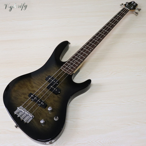 high quality 4 string 5 string active Bass Guitar ashwood body natural color electric bass guitar ► Photo 1/6