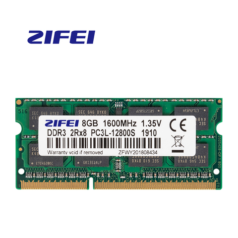 ZiFei ram DDR3L 4GB 8GB 1866MHz 1600MHz 1333MHz 204Pin 1.35V SO-DIMM  module Notebook memory DDR3 for Laptop ► Photo 1/5