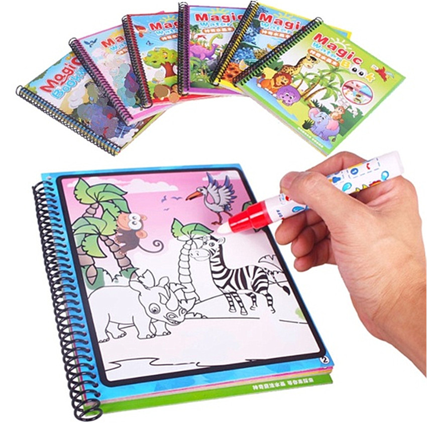 Water drawing book coloring book doodle magic pen painting board kids toys  W0 