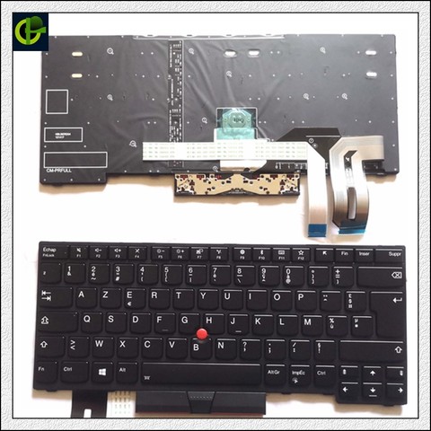 French Azerty Backlit Keyboard for Lenovo Thinkpad E480 E485 L480 L380 T490 T14 E490 E495  L490 T495 yoga T480S L390 P43S  FR ► Photo 1/2