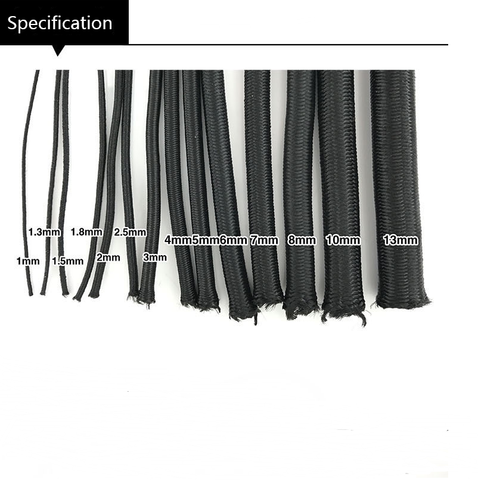 Black White High-Quality Round Elastic Band 1mm-15mm Round Elastic Rope Rubber Band Elastic Line DIY Sewing Accessories 5meters ► Photo 1/6
