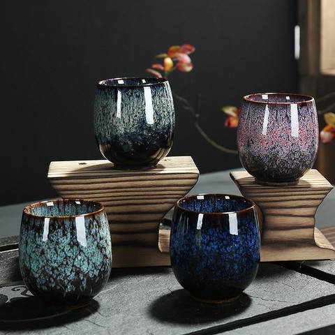 1pcs/3pcs Kiln Change China Ceramic Tea Cup Porcelain Kung Fu Cups set Pottery Personal Single Drinkware Wholesale Household ► Photo 1/5