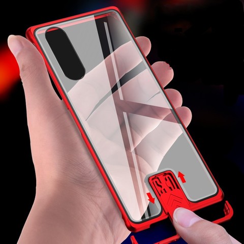 Case for Sony Xperia 5 Shockproof Metal Aluminum Bumper Frame With Tempered Glass Back Cover For Sony Xperia 10 II Case ► Photo 1/6