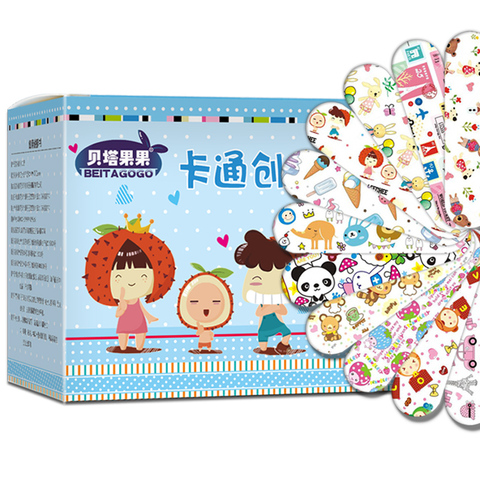 120PCs Cartoon Bandages Adhesive Bandages Wound Plaster First Aid Hemostasis Band Aid Sterile Stickers for Children Kids ► Photo 1/6