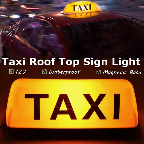 12V Waterproof Top Sign Magnetic Meter Cab Lamp Light LED TAXI Signal Lamp ► Photo 1/6