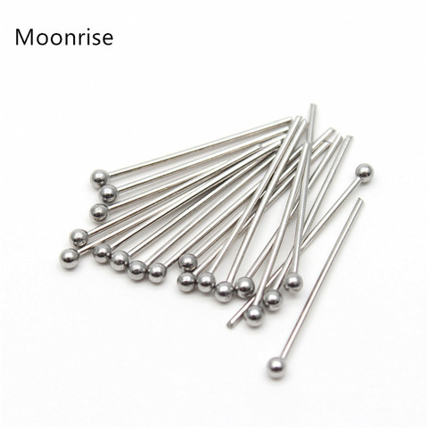 100Pcs/Lot 304 Stainless Steel Ball Head Pins Findings Jewelry Making 0.7mm 20 30 40 50mm ► Photo 1/6