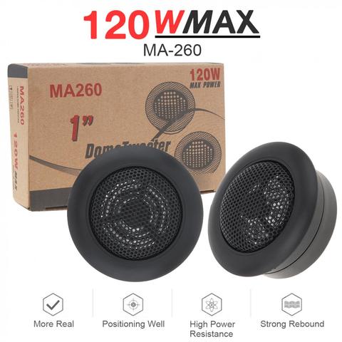 2pcs 120W High Efficiency Mini Dome Tweeter Speakers for Car Audio System Car Universal Small Audio ► Photo 1/6