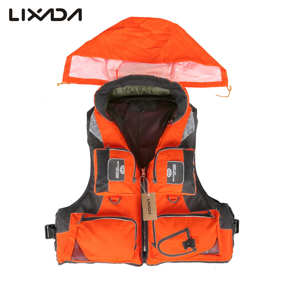 Unisex Polyester Life Jacket Swimming Life Vest L-XXL Fishing Vest
