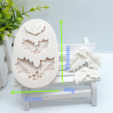 Luyou 1pc Silicone Resin Molds Christmas Tree Leaves Fondant Mold Cake Decorating Tools Pastry Kitchen Baking Accessories FM1345 ► Photo 1/6
