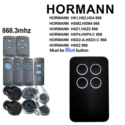 Blue buttons only HS2 HS4 868 Remote control duplicator for HORMANN HS1