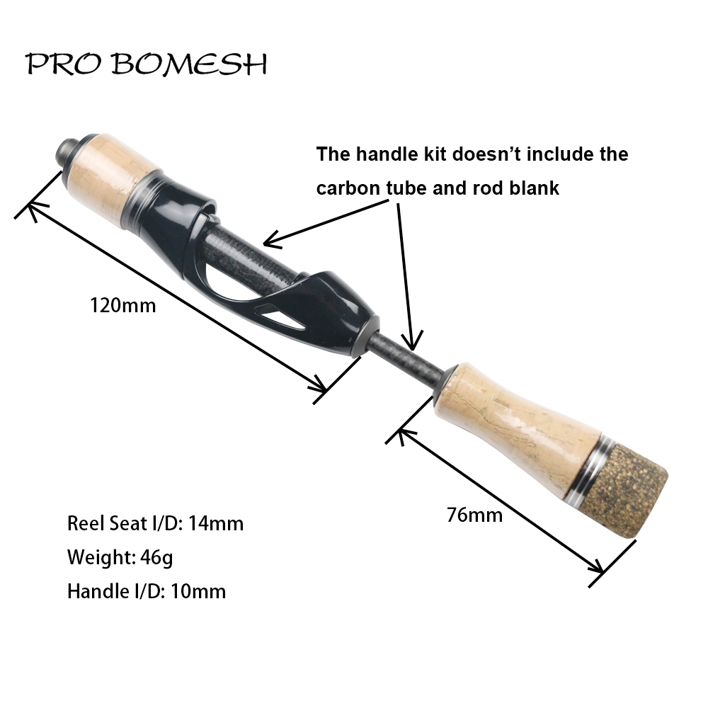 Pro Bomesh 1 Set Cork Handle Spinning Reel Seat Trout Fishing Rod