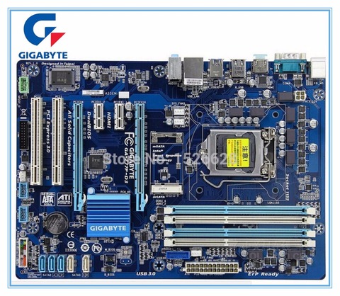 motherboard PC Gigabyte GA-Z77P-D3 LGA 1155 DDR3 Z77P-D3 boards HDMI USB2.0 USB3.0 32GB Z77 used desktop motherboard boards ► Photo 1/3