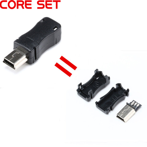 10pcs Mini USB Connector 5 Pin T Port Male Plug Socket with Plastic Cover for DIY Dropshipping Adapter PCB SDA Data Cable Line ► Photo 1/6