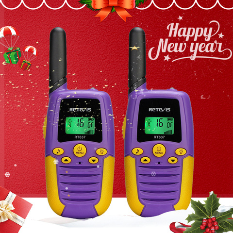 Retevis RT637 RT37 Walkie Talkie Kids 2pcs Six Colors 100-800M Flashlight Children's radio Birthday Christmas Gift Woki Toki ► Photo 1/6