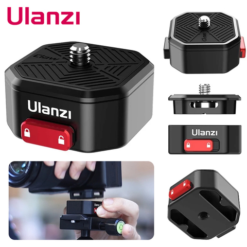 Ulanzi Claw Quick Release Plate Clamp DSLR Gopro Action Camera Tripod Adapter Mount Plate Board Shoulder Strap Clamp Adapter ► Photo 1/6