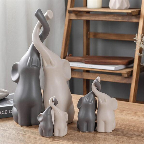 Decor Statues Figurines Suvenir Elephant Statuette for Good Luck Gift Table Decoration Living Room ► Photo 1/6