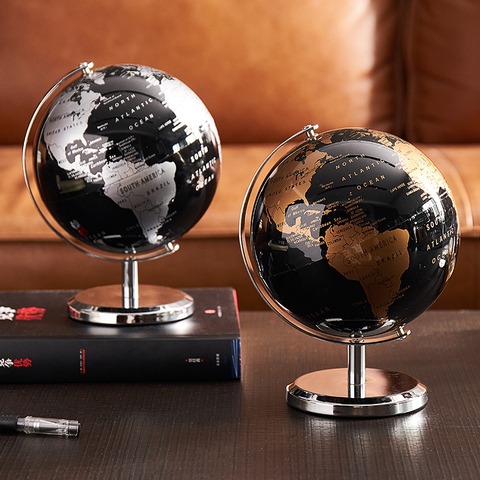 Home Decoration Accessories Retro Rotating Globe Modern Learning Globe Kids Study Desk Decor World Map Geography Kids Education ► Photo 1/6