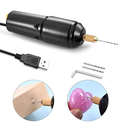 Jewelry Tools Mini Electric Drill Handheld For Pearl Epoxy Resin Jewelry Making DIY Wood Craft Tools With 5V USB Data Cable ► Photo 1/6