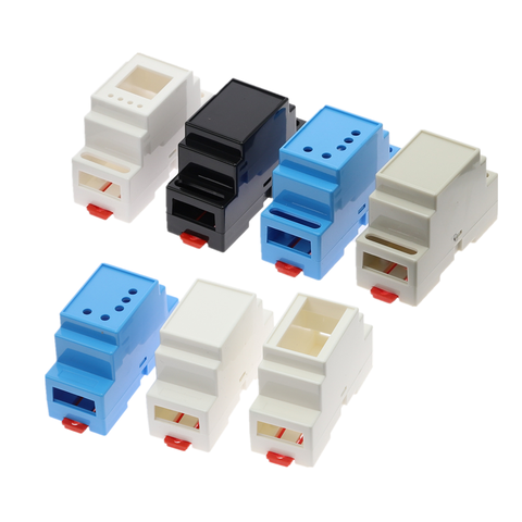 1PC DIN Rail PLC Junction Box Plastic Electronics Box Project Case 4Colors 88x37x59mm 35-Rail Mounting Instrument Housing ► Photo 1/6